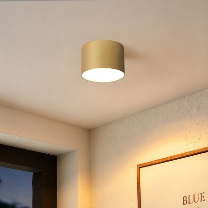 BRILAGI - Plafoniera da bagno FORIS LED/9W/230V Ø 9 cm dorata IP44 CRI 90