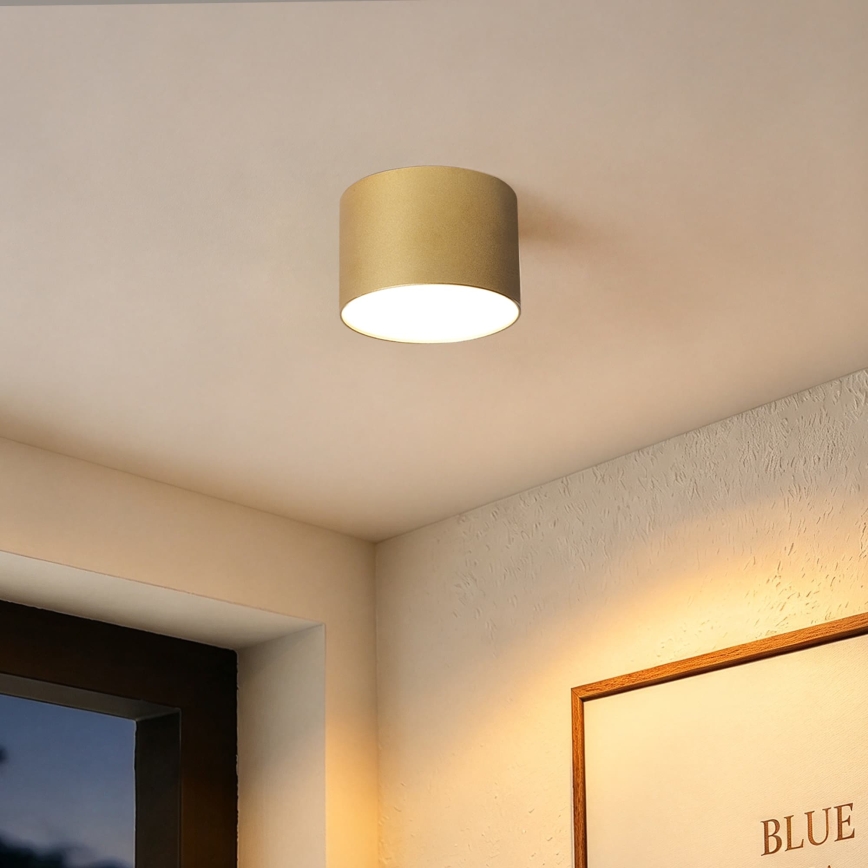 BRILAGI - Plafoniera da bagno FORIS LED/9W/230V Ø 9 cm dorata IP44 CRI 90
