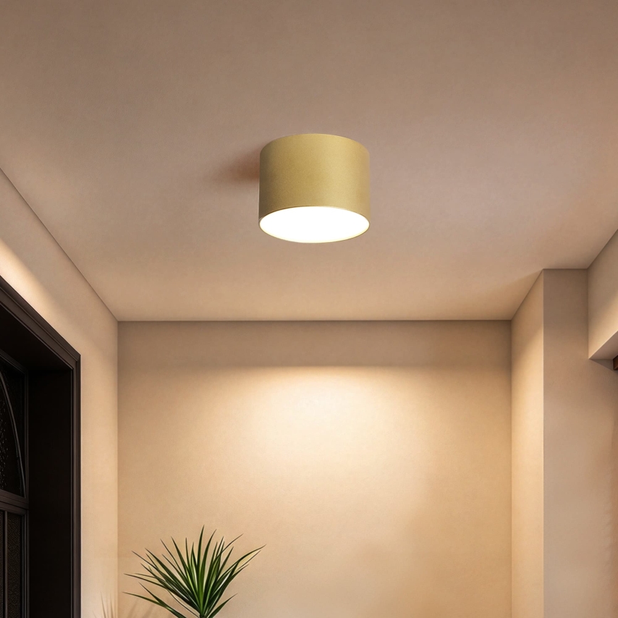 BRILAGI - Plafoniera da bagno FORIS LED/9W/230V Ø 9 cm dorata IP44 CRI 90