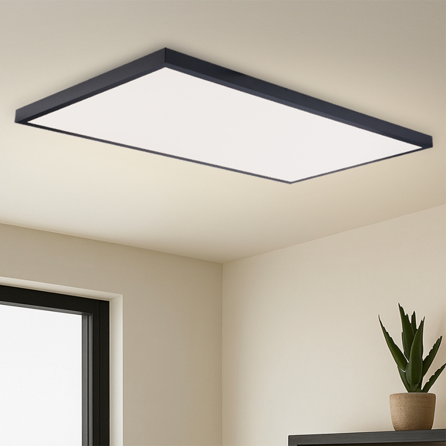 Brilagi - Plafoniera LED da bagno FRAME LED/96W/230V 120x60 cm 3000/4000/6000K IP44 nera