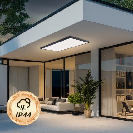 Brilagi - Plafoniera LED da bagno FRAME LED/96W/230V 120x60 cm 3000/4000/6000K IP44 nera