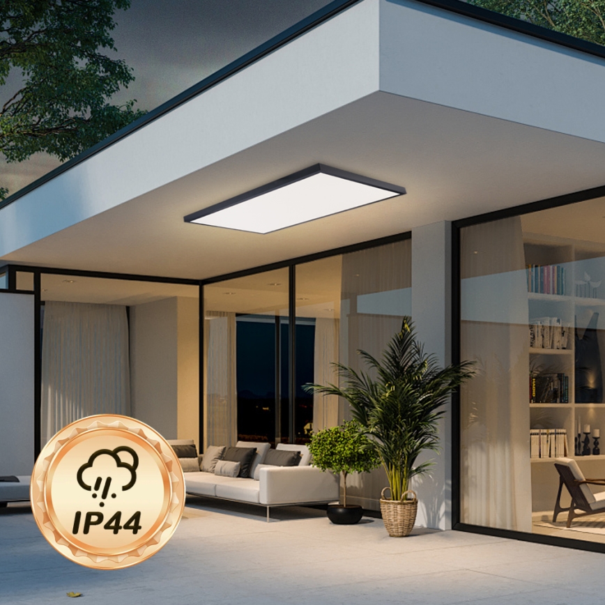 Brilagi - Plafoniera LED da bagno FRAME LED/96W/230V 120x60 cm 3000/4000/6000K IP44 nera