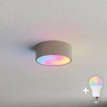 BRILAGI - Plafoniera da bagno LED RGBW dimmerabile CLARE 1xE27/12W/230V 2700-6500K Ø 20 cm IP54 beige