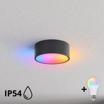 BRILAGI - Plafoniera da bagno LED RGBW dimmerabile CLARE 1xE27/12W/230V Ø 20 cm antracite IP54