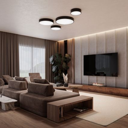 Brilagi - Plafoniera LED RGBW dimmerabile per bagno CLARE 3xE27/9W/230V 2700-6500K Ø 40 cm IP54 Wi‑Fi nero