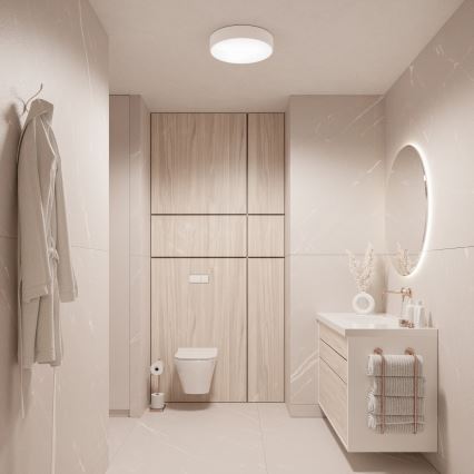Brilagi - Plafoniera LED RGBW dimmerabile per bagno CLARE 3xE27/9W/230V 2700-6500K Ø 40 cm IP54 Wi-Fi bianca