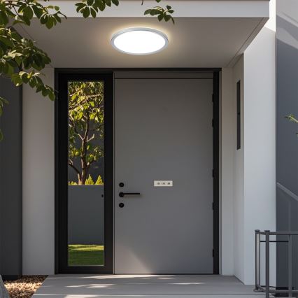 Brilagi - Plafoniera LED da bagno ULTRA SLIM LED/24W/230V Ø 42 cm argento IP54