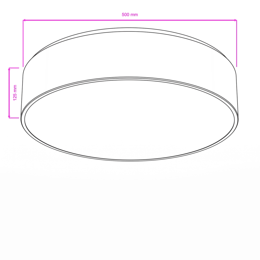 Brilagi - Plafoniera da bagno POOL 4xE27/15W/230V Ø 50 cm IP54 bianca