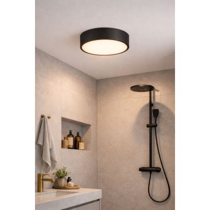 Brilagi - Plafoniera da bagno POOL 4xE27/15W/230V Ø 50 cm IP54 nera