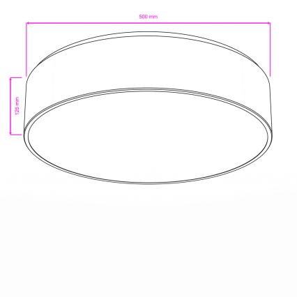 Brilagi - Plafoniera da bagno POOL 4xE27/15W/230V Ø 50 cm IP54 nera
