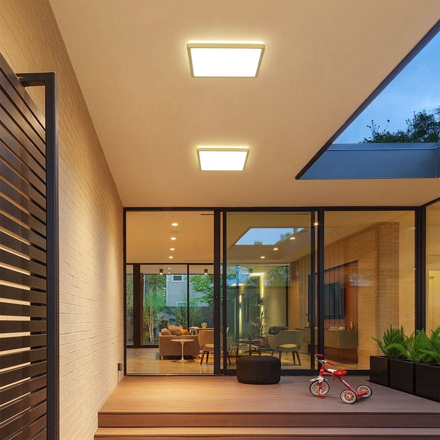 Brilagi - Plafoniera LED da bagno ULTRA SLIM LED/18W/230V 30x30 cm dorata IP54