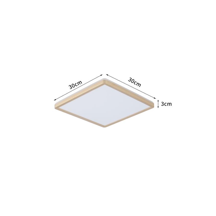 Brilagi - Plafoniera LED da bagno ULTRA SLIM LED/18W/230V 30x30 cm dorata IP54