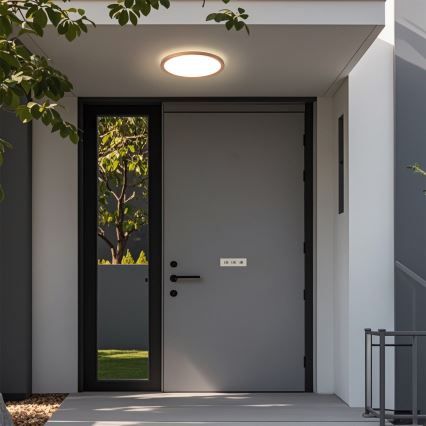 Brilagi - Plafoniera da bagno ULTRA SLIM LED/12W/230V Ø 22,5 cm oro rosa IP54