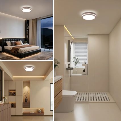 Brilagi - plafoniera da esterno a LED BENE LED/24W/230V Ø 26 cm marrone IP54