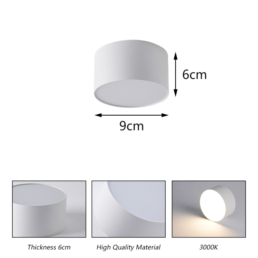 BRILAGI - Plafoniera da esterno a LED FORIS LED/9W/230V Ø 9 cm bianca IP44