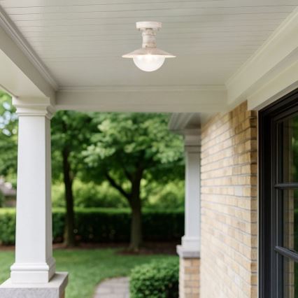 Brilagi - Plafoniera da esterno MOLDE 1xE27/60W IP44 bianco/patina