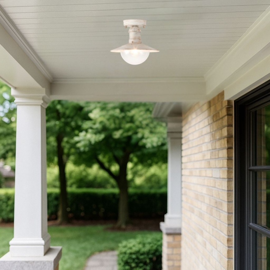 Brilagi - Plafoniera da esterno MOLDE 1xE27/60W IP44 bianco/patina