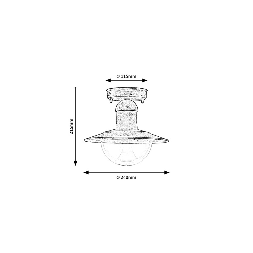 Brilagi - Plafoniera da esterno MOLDE 1xE27/60W IP44 bianco/patina