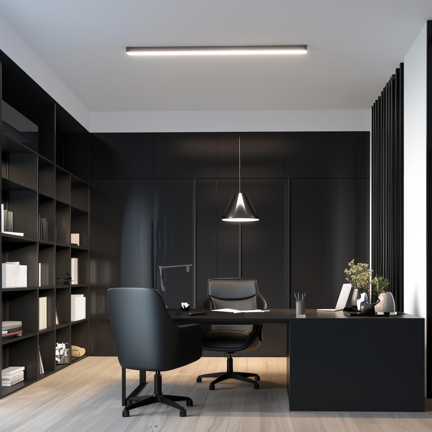 Brilagi - Plafoniera a montaggio superficiale FULLDAY LED/30/40/50W/230V 2700/4000/6000K 150 cm nero