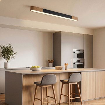BRILAGI - Plafoniera da soffitto a montaggio superficiale GARDALINE LED/100W/230V 120 cm rovere/nero