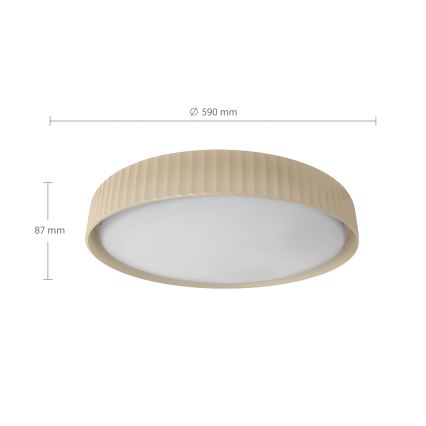 Brilagi - Plafoniera LED dimmerabile LUCIA LED/60W/230V 3000-6500K Ø 59 cm beige + telecomando