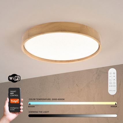 Brilagi - Plafoniera LED dimmerabile MANAROLA SMART STARS LED/36W/230V 3000-6000K Wi-Fi Tuya Beacon Ø 51 cm + telecomando