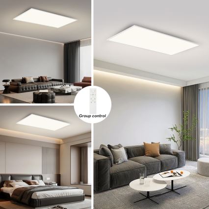 Brilagi - Plafoniera LED dimmerabile SLIMFRAME LED/80W/230V 120x60 cm 3000-6000K bianco + telecomando