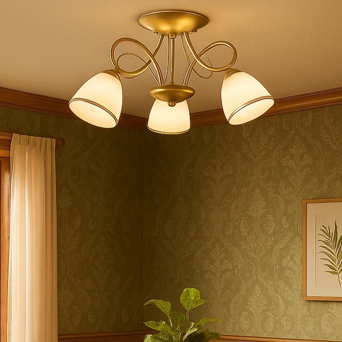 Brilagi - Plafoniera da soffitto FRED 3xE27/60W/230V Ø 59 cm oro