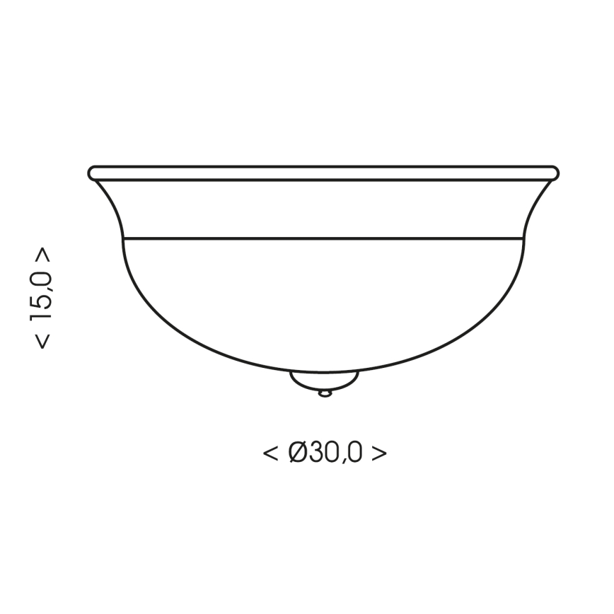 Brilagi - Plafoniera da soffitto FRESCO 2xE27/40W/230V Ø 30 cm finitura rame