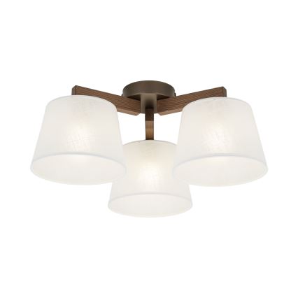 Brilagi - Plafoniera da soffitto LATTE 3xE27/15W/230V pino/bianco