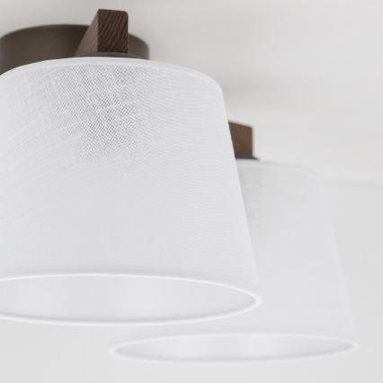 Brilagi - Plafoniera da soffitto LATTE 3xE27/15W/230V pino/bianco