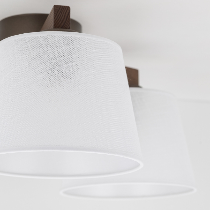 Brilagi - Plafoniera da soffitto LATTE 3xE27/15W/230V pino/bianco