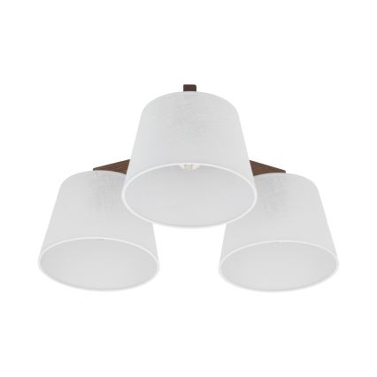 Brilagi - Plafoniera da soffitto LATTE 3xE27/15W/230V pino/bianco