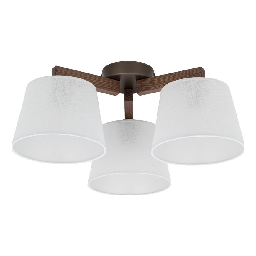 Brilagi - Plafoniera da soffitto LATTE 3xE27/60W/230V pino/bianco