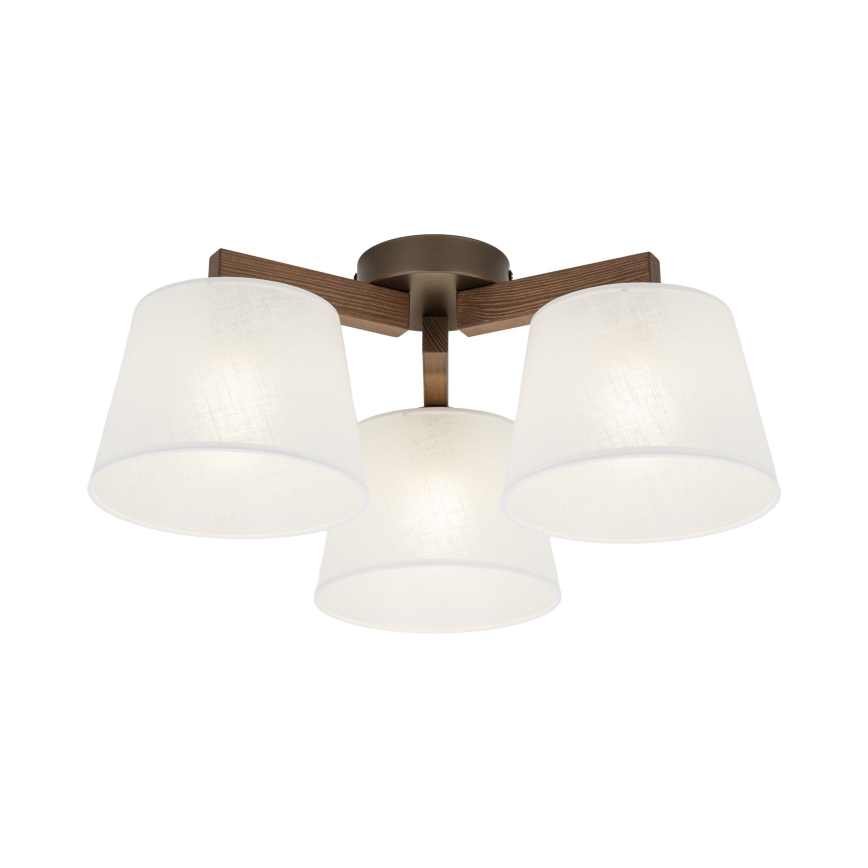 Brilagi - Plafoniera da soffitto LATTE 3xE27/60W/230V pino/bianco