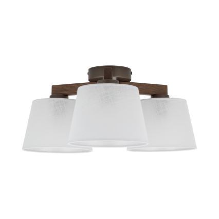 Brilagi - Plafoniera da soffitto LATTE 3xE27/60W/230V pino/bianco