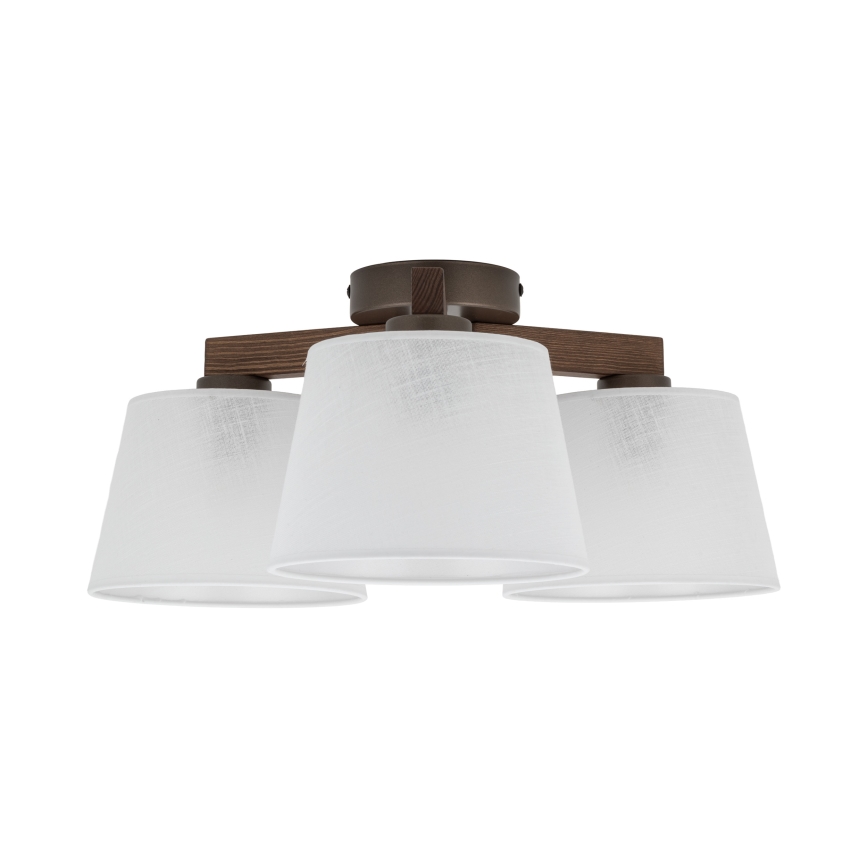 Brilagi - Plafoniera da soffitto LATTE 3xE27/60W/230V pino/bianco