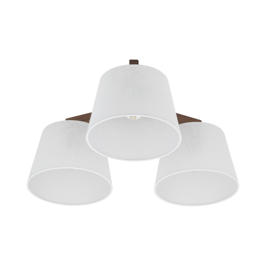 Brilagi - Plafoniera da soffitto LATTE 3xE27/60W/230V pino/bianco