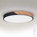 Brilagi - Plafoniera da soffitto LED dimmerabile PILANA LED/60W/230V 3000-6500K rovere/nero Ø 60 cm + con telecomando