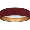 Brilagi - Plafoniera da soffitto LED dimmerabile VELVET SMARTIX STARS, 24W/230V, temperatura colore regolabile 3000-6000K, Ø 45 cm, bordeaux/oro, Wi-Fi Tuya Beacon + telecomando