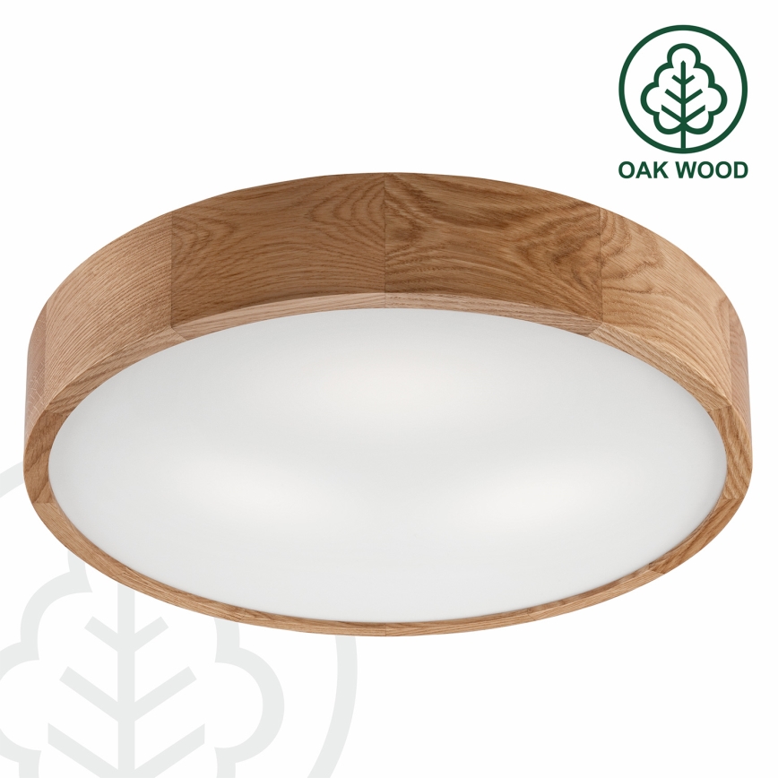 Brilagi - Plafoniera LED RGBW dimmerabile CARVALHO 3xE27/9W/230V 2700-6500K Wi-Fi rovere Ø 47,5 cm