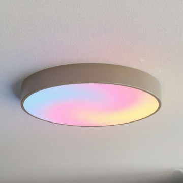 Brilagi - Plafoniera da soffitto LED RGBW dimmerabile CLARE 5xE27/9W/230V 2700-6500K Ø 60 cm Wi-Fi beige