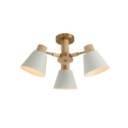 Brilagi - Plafoniera da soffitto LUND WOOD 3xE27/40W/230V Ø 50 cm legno di hevea