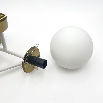 Brilagi - Plafoniera da soffitto MALIVA 4xE14/15W/230V oro/bianco