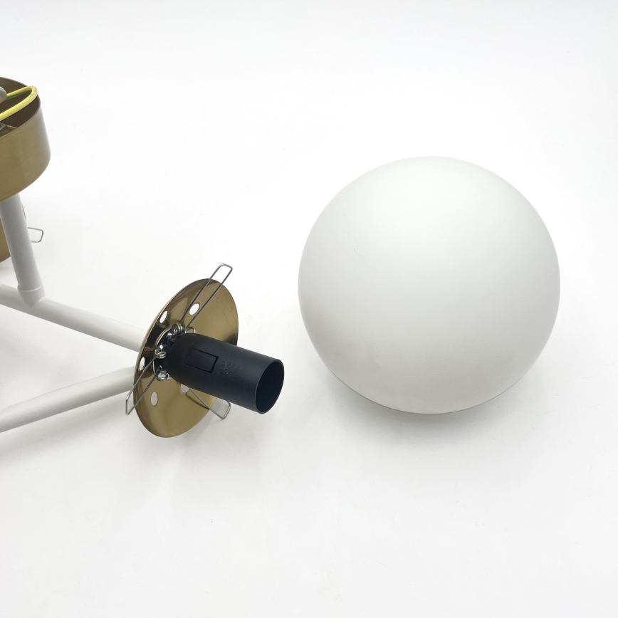 Brilagi - Plafoniera da soffitto MALIVA 4xE14/15W/230V oro/bianco