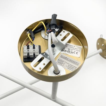 Brilagi - Plafoniera da soffitto MALIVA 4xE14/15W/230V oro/bianco