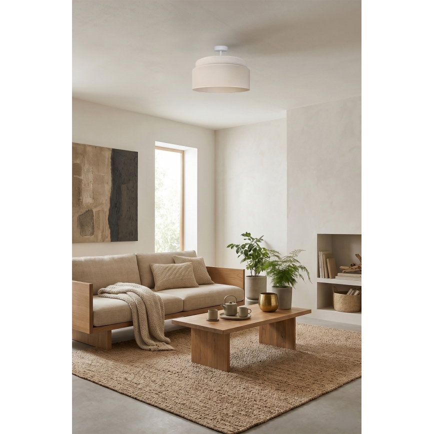 Brilagi - Plafoniera da soffitto PADOVA 1xE27/60W/230V Ø 40 cm, colore crema