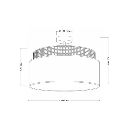 Brilagi - Plafoniera da soffitto PADOVA 1xE27/60W/230V Ø 40 cm, colore crema