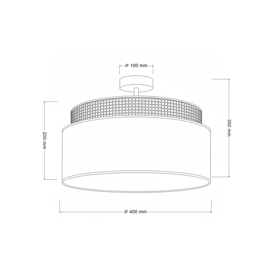 Brilagi - Plafoniera da soffitto PADOVA 1xE27/60W/230V Ø 40 cm, colore crema