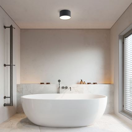 Brilagi - Plafoniera da soffitto per bagno LED FORIS LED/9W/230V Ø 9 cm nera IP44